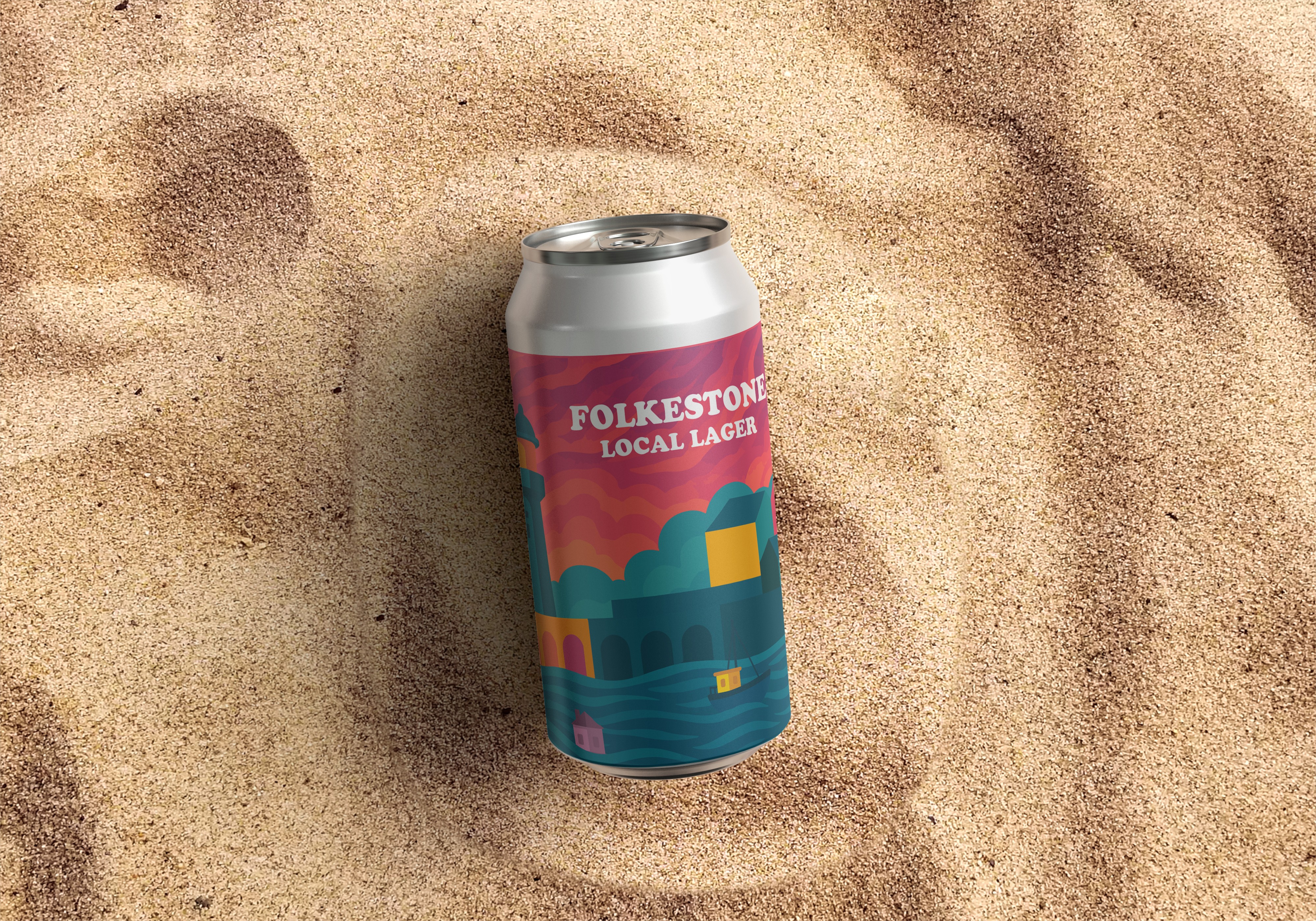 Beer Can on Sand