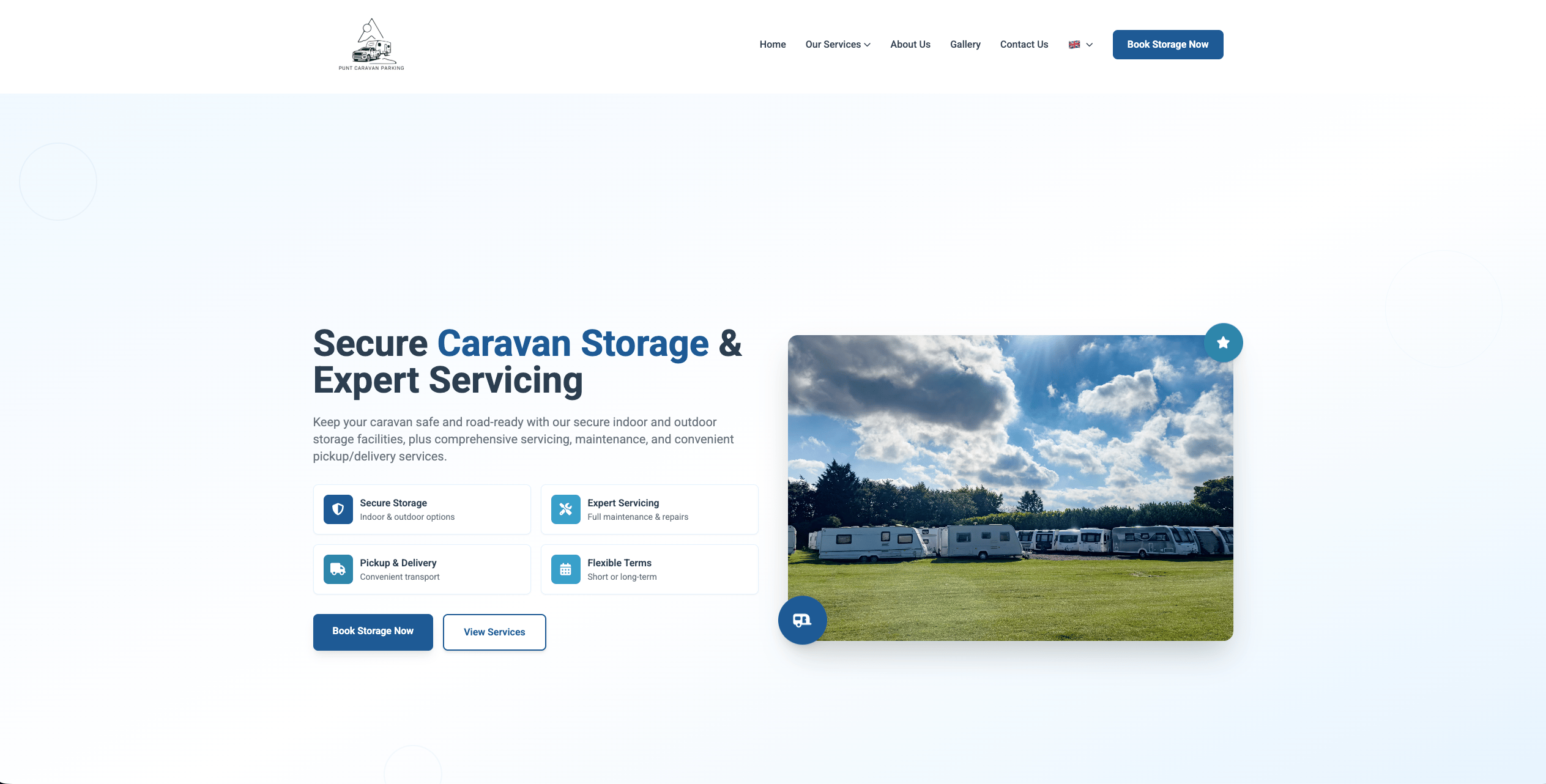 Punt Caravan Parking — Website Design